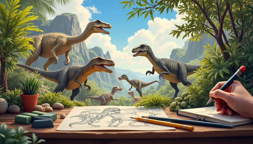 découvrez des astuces simples et efficaces pour dessiner des dinosaures et réussir vos croquis préhistoriques avec facilité.